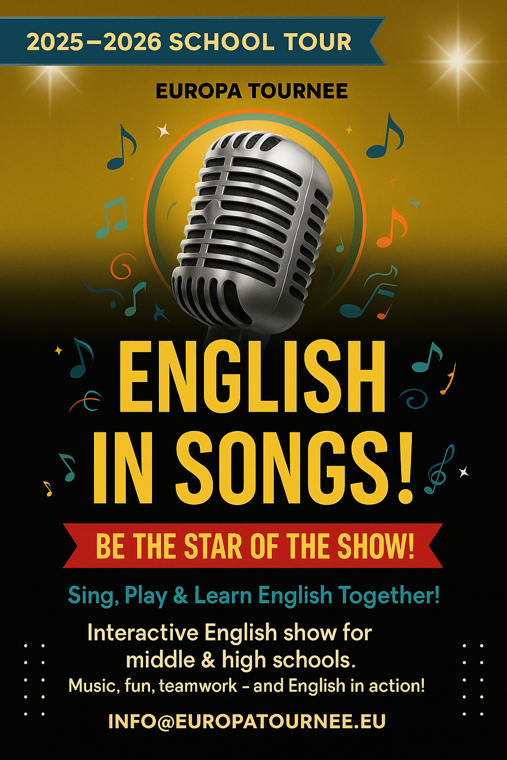 English in Songs — 2026 Tour Official Poster